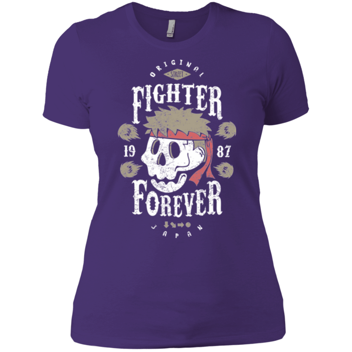 T-Shirts Purple / X-Small Fighter Forever Ryu Women's Premium T-Shirt