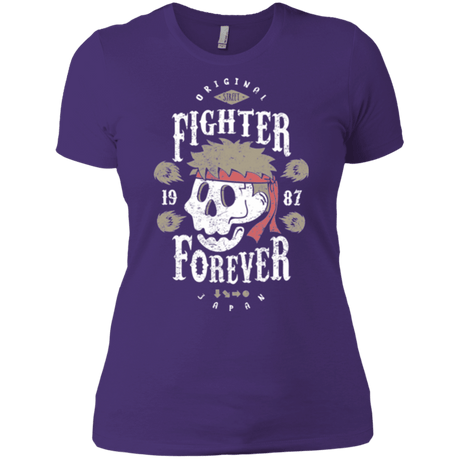 T-Shirts Purple / X-Small Fighter Forever Ryu Women's Premium T-Shirt