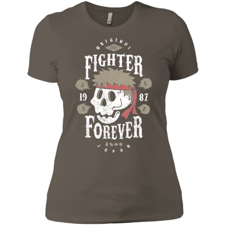 T-Shirts Warm Grey / X-Small Fighter Forever Ryu Women's Premium T-Shirt