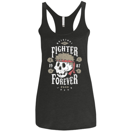 T-Shirts Vintage Black / X-Small Fighter Forever Ryu Women's Triblend Racerback Tank