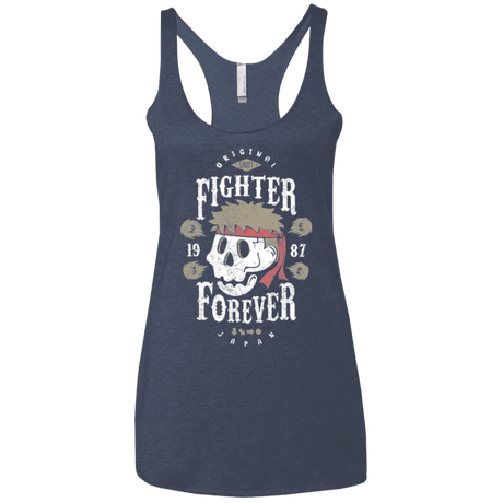 T-Shirts Vintage Navy / X-Small Fighter Forever Ryu Women's Triblend Racerback Tank