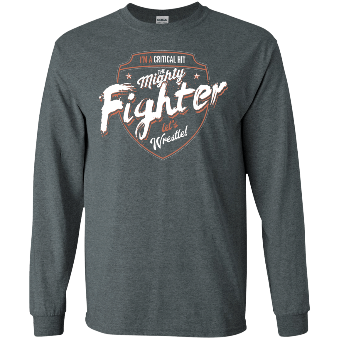 T-Shirts Dark Heather / S Fighter Men's Long Sleeve T-Shirt