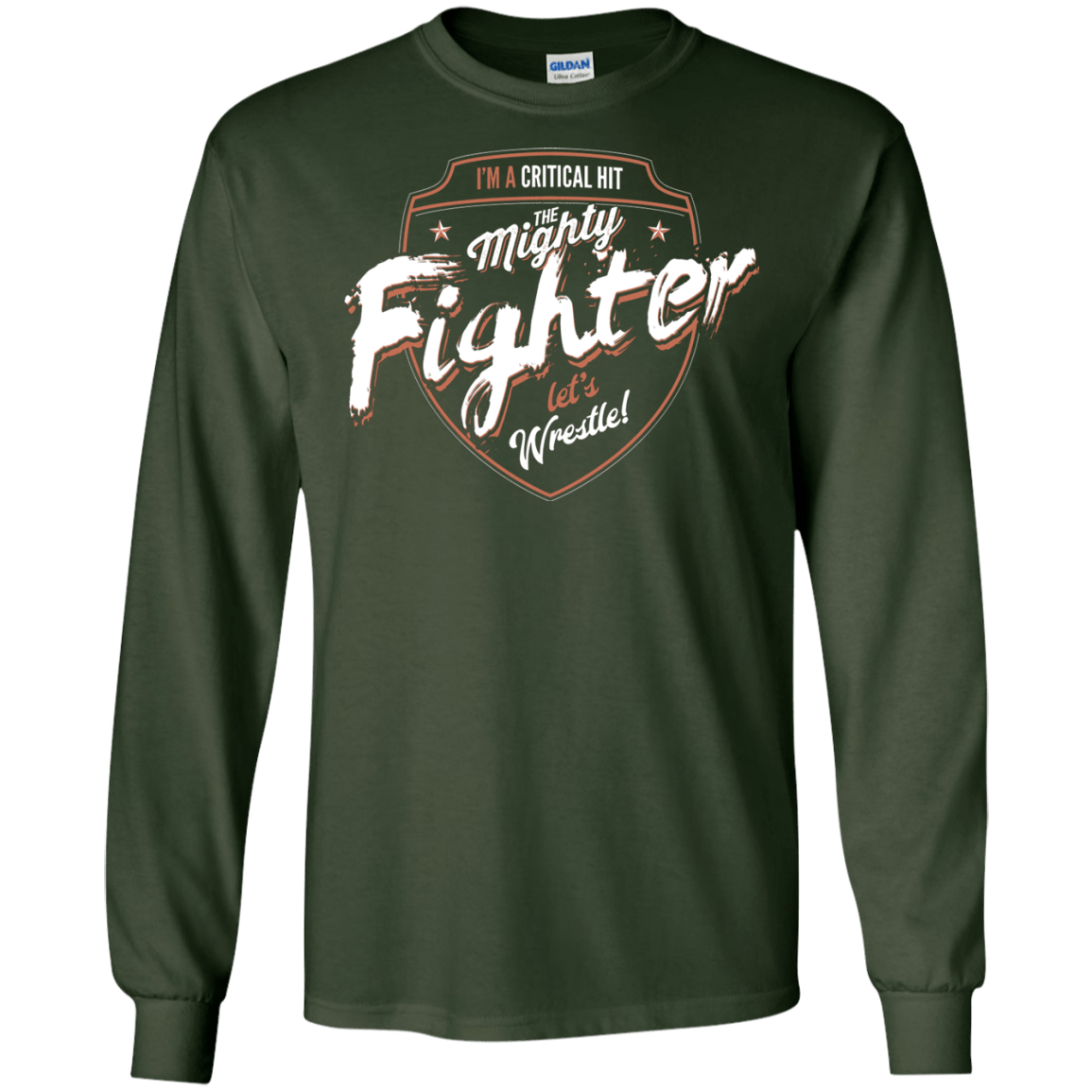 T-Shirts Forest Green / S Fighter Men's Long Sleeve T-Shirt