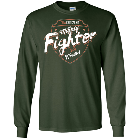 T-Shirts Forest Green / S Fighter Men's Long Sleeve T-Shirt