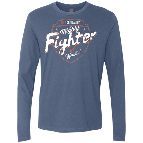 T-Shirts Indigo / S Fighter Men's Premium Long Sleeve