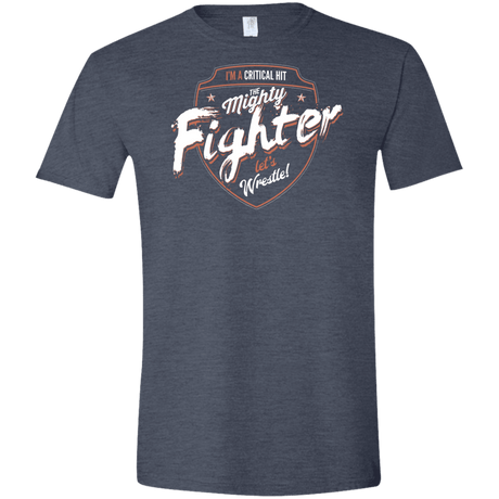 T-Shirts Heather Navy / S Fighter Men's Semi-Fitted Softstyle