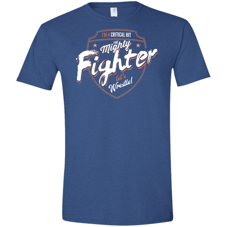 T-Shirts Heather Royal / X-Small Fighter Men's Semi-Fitted Softstyle