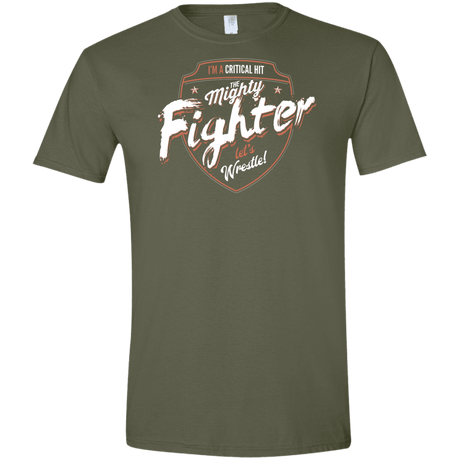 T-Shirts Military Green / S Fighter Men's Semi-Fitted Softstyle
