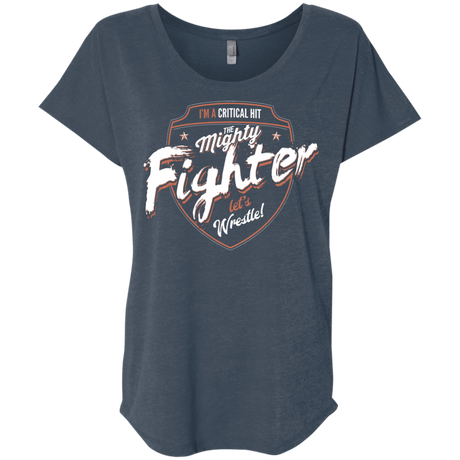 T-Shirts Indigo / X-Small Fighter Triblend Dolman Sleeve
