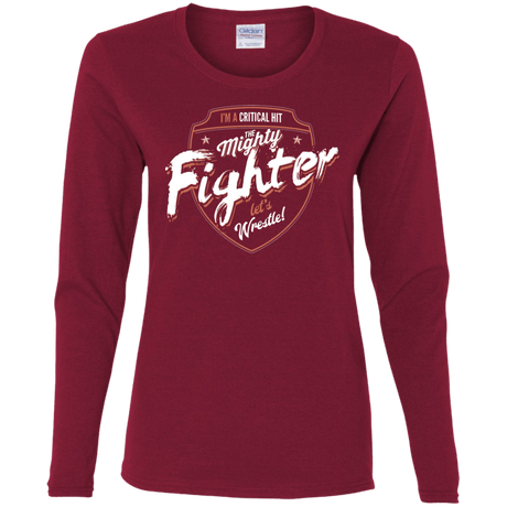 T-Shirts Cardinal / S Fighter Women's Long Sleeve T-Shirt
