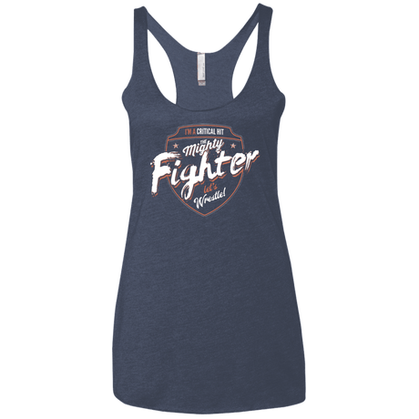 T-Shirts Vintage Navy / X-Small Fighter Women's Triblend Racerback Tank