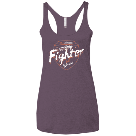 T-Shirts Vintage Purple / X-Small Fighter Women's Triblend Racerback Tank