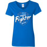 T-Shirts Royal / S Fighter Women's V-Neck T-Shirt