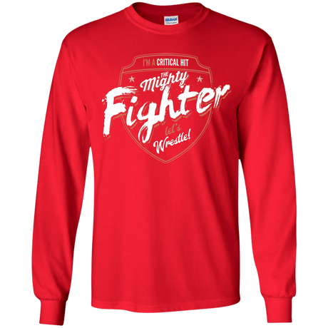 T-Shirts Red / YS Fighter Youth Long Sleeve T-Shirt