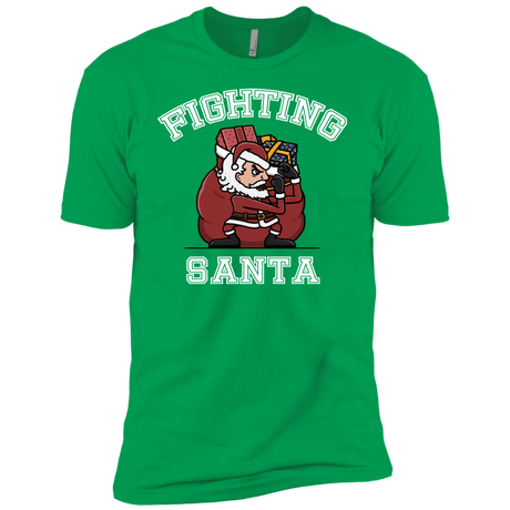 T-Shirts Kelly Green / YXS Fighting Santa Boys Premium T-Shirt