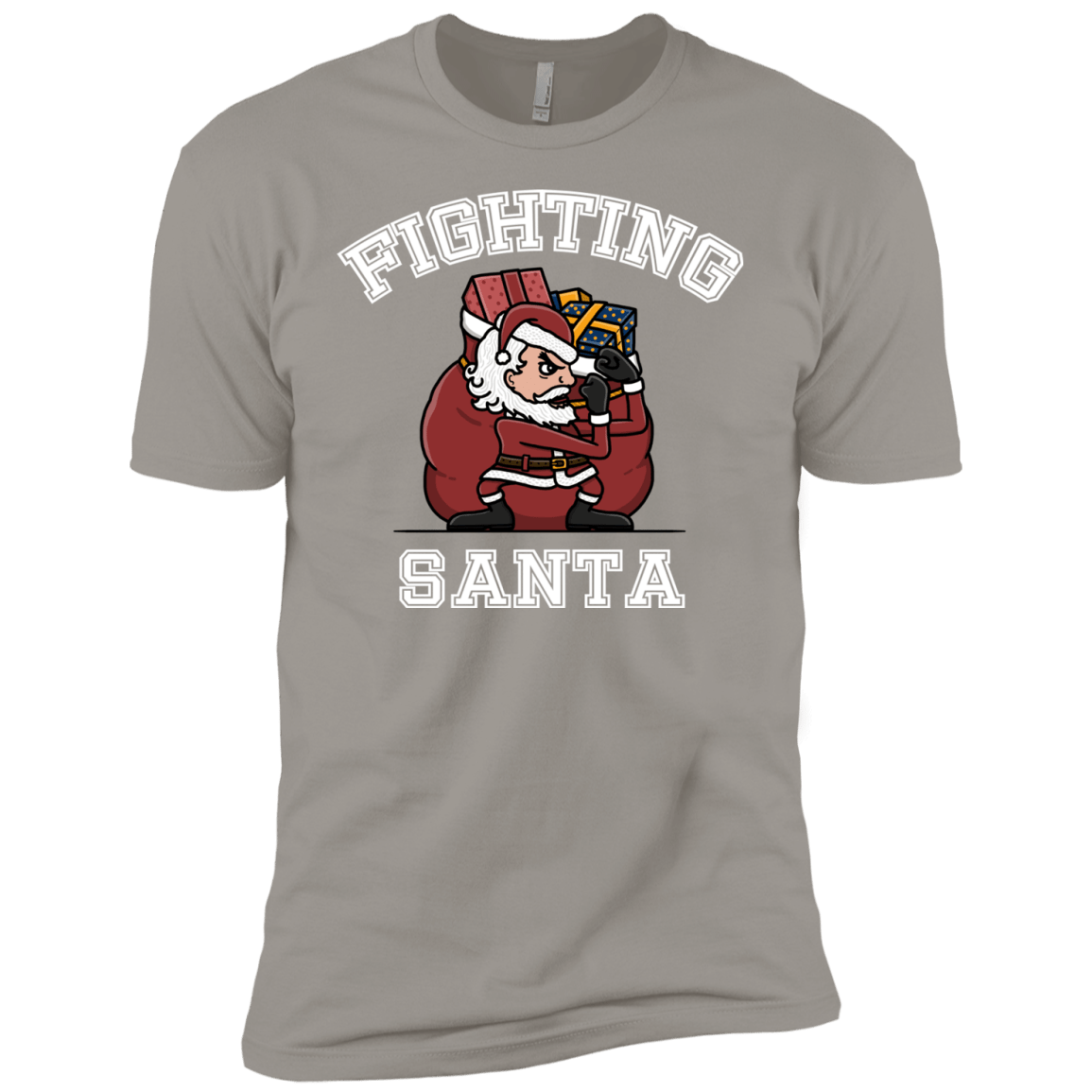 T-Shirts Light Grey / YXS Fighting Santa Boys Premium T-Shirt