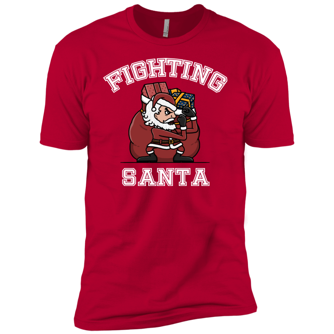 T-Shirts Red / YXS Fighting Santa Boys Premium T-Shirt