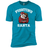 T-Shirts Turquoise / YXS Fighting Santa Boys Premium T-Shirt