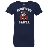 T-Shirts Midnight Navy / YXS Fighting Santa Girls Premium T-Shirt
