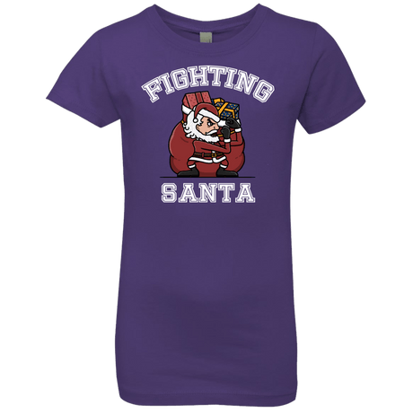 T-Shirts Purple Rush / YXS Fighting Santa Girls Premium T-Shirt