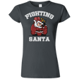 T-Shirts Charcoal / S Fighting Santa Junior Slimmer-Fit T-Shirt