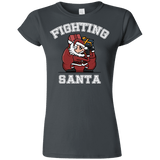 T-Shirts Charcoal / S Fighting Santa Junior Slimmer-Fit T-Shirt