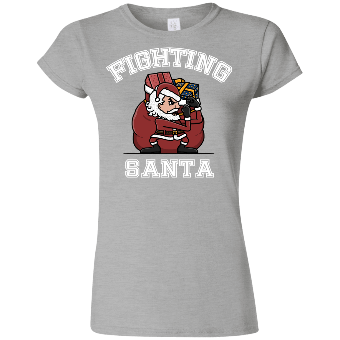 T-Shirts Sport Grey / S Fighting Santa Junior Slimmer-Fit T-Shirt