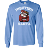 T-Shirts Carolina Blue / S Fighting Santa Men's Long Sleeve T-Shirt