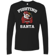 T-Shirts Black / S Fighting Santa Men's Premium Long Sleeve