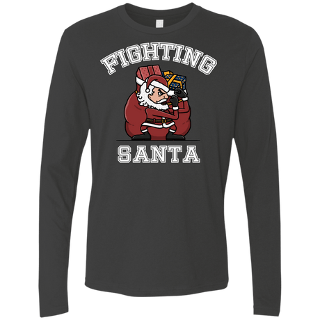 T-Shirts Heavy Metal / S Fighting Santa Men's Premium Long Sleeve