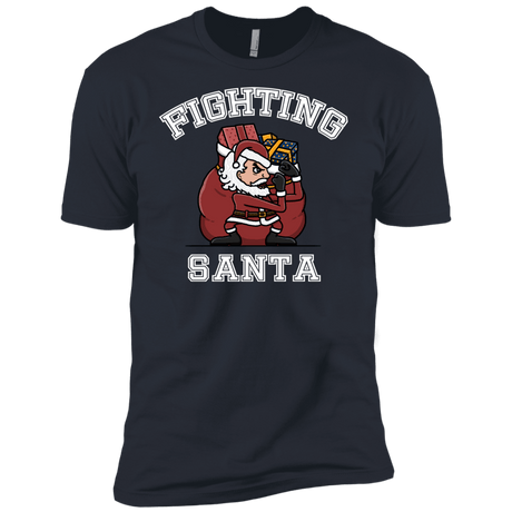 T-Shirts Indigo / X-Small Fighting Santa Men's Premium T-Shirt