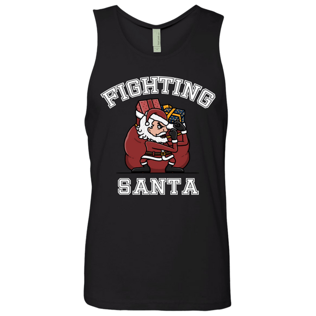 T-Shirts Black / S Fighting Santa Men's Premium Tank Top