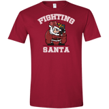 T-Shirts Cardinal Red / S Fighting Santa Men's Semi-Fitted Softstyle