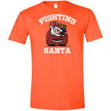 T-Shirts Orange / S Fighting Santa Men's Semi-Fitted Softstyle