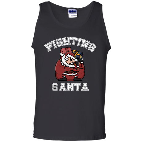 T-Shirts Black / S Fighting Santa Men's Tank Top