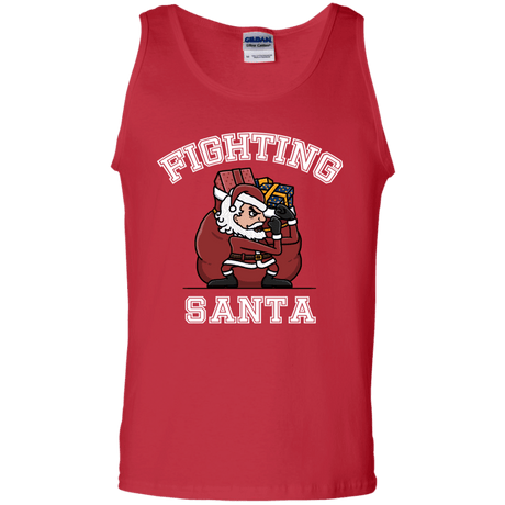 T-Shirts Red / S Fighting Santa Men's Tank Top