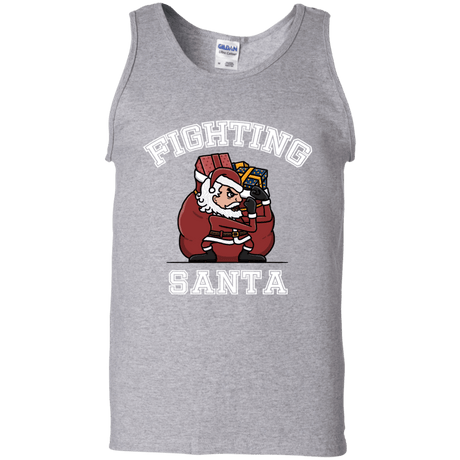 T-Shirts Sport Grey / S Fighting Santa Men's Tank Top