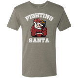 T-Shirts Venetian Grey / S Fighting Santa Men's Triblend T-Shirt