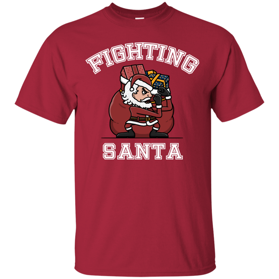 T-Shirts Cardinal / S Fighting Santa T-Shirt