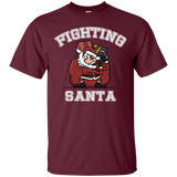 T-Shirts Maroon / S Fighting Santa T-Shirt
