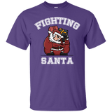 T-Shirts Purple / S Fighting Santa T-Shirt