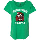T-Shirts Envy / X-Small Fighting Santa Triblend Dolman Sleeve