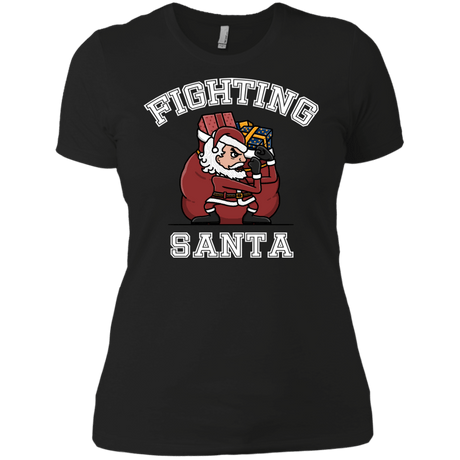 T-Shirts Black / X-Small Fighting Santa Women's Premium T-Shirt