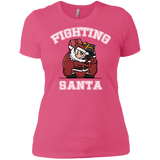 T-Shirts Hot Pink / X-Small Fighting Santa Women's Premium T-Shirt