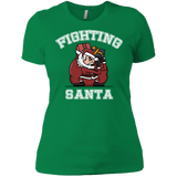 T-Shirts Kelly Green / X-Small Fighting Santa Women's Premium T-Shirt