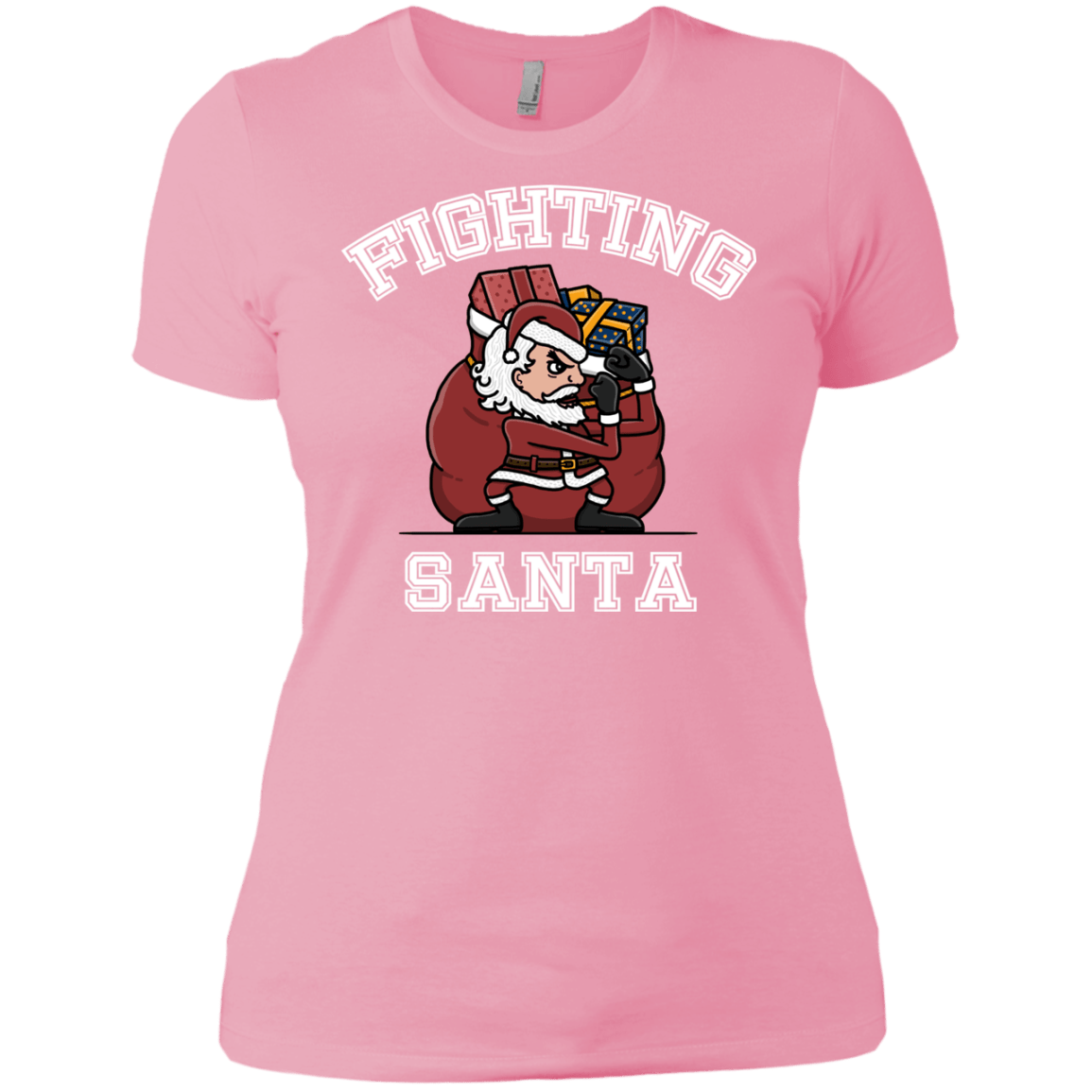 T-Shirts Light Pink / X-Small Fighting Santa Women's Premium T-Shirt