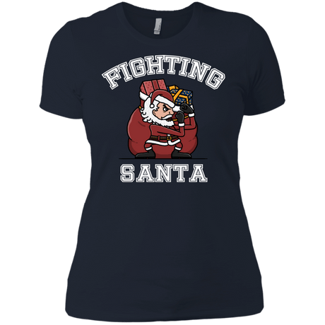 T-Shirts Midnight Navy / X-Small Fighting Santa Women's Premium T-Shirt