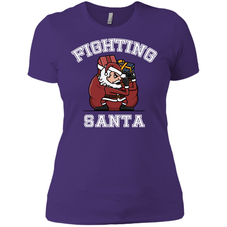 T-Shirts Purple Rush/ / X-Small Fighting Santa Women's Premium T-Shirt