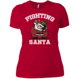 T-Shirts Red / X-Small Fighting Santa Women's Premium T-Shirt