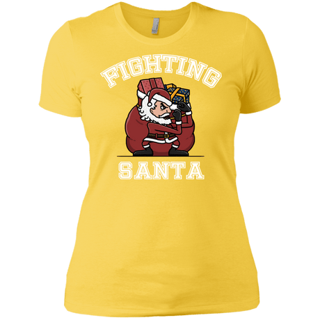 T-Shirts Vibrant Yellow / X-Small Fighting Santa Women's Premium T-Shirt